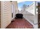 Spacious back deck with white railing perfect for outdoor dining, entertaining, and enjoying the backyard at 111 Cedar Dr, Salisbury, NC 28147