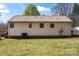 Exterior view of a home showcasing well-maintained siding, a large yard, and essential utility installations at 111 Cedar Dr, Salisbury, NC 28147