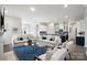 Inviting living room with white sofas, bright decor, and an open floor plan to the kitchen at 324 Basil Dr, Indian Trail, NC 28079