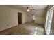 Bedroom featuring a ceiling fan, neutral walls, carpet flooring, and natural light at 618 Camp Rotary Rd, Gastonia, NC 28052