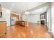 Spacious open concept living space with kitchen, fireplace and stainless steel appliances at 113 Burlingame Ct # C, Mooresville, NC 28117