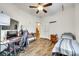 Well-lit bedroom featuring a twin bed, a ceiling fan, and modern decor at 1370 Martin Rd, Hickory Grove, SC 29717