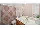 Bathroom with a shower-tub combo, decorative curtain, and a vanity with storage at 4108 Twenty Grand Dr, Indian Trail, NC 28079