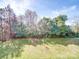 Spacious backyard with mature trees creating a serene and private outdoor oasis at 6724 Mallard Park Dr, Charlotte, NC 28262