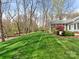 Large green backyard with beautiful landscaping and a screened-in porch perfect for outdoor living at 800 Water Wheel Ct, Charlotte, NC 28209