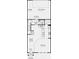 Layout of the first floor of the townhome showing kitchen, gathering room, dining room, half bath and 2-car garage at 8637 Miles Gap Rd, Indian Land, SC 29707