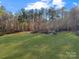 Expansive backyard with lush green lawn, bordered by mature trees at 9530 Driftwood Ct, Hickory, NC 28601