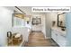 Modern bathroom design with a glass enclosed shower, soaking tub and double sink vanity at 1037 Merganser Way, Indian Trail, NC 28079