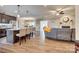 Open-concept living space combining kitchen, dining, and living areas at 1823 Rain Forest Dr, York, SC 29745