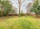 Large backyard featuring mature trees and lush green lawn at 5426 Milford Rd, Charlotte, NC 28210