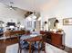 An inviting dining room with hardwood floors, stylish furniture and an open floor plan at 6301 Park South Dr, Charlotte, NC 28210