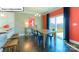 Bright dining area with large windows, modern furniture, and seamless access to the outdoor space at 1049 Merganser Way, Indian Trail, NC 28079