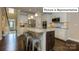 Modern kitchen with granite countertops, a center island with seating, and stainless steel appliances at 1051 Merganser Way, Indian Trail, NC 28079