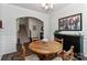 Charming dining room with hardwood floors, wainscoting, and a cozy atmosphere for comfortable dining at 141 Slip Shot Ln, Troutman, NC 28166