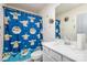 bathroom featuring a vanity, toilet and Baby Yoda-themed shower curtain at 16200 Winfield Hall Dr, Charlotte, NC 28273