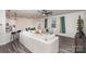 Inviting living area open to the kitchen with a sectional sofa and view of the dining area at 16200 Winfield Hall Dr, Charlotte, NC 28273