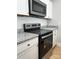 Well-equipped kitchen with stainless steel appliances, granite countertops, and sleek white cabinetry at 211 S Webb St, Gastonia, NC 28052