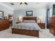Inviting main bedroom with a large bed, dresser, and nightstands with lamps at 21812 Chapel Way # 20, Cornelius, NC 28031