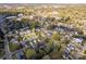 Panoramic aerial view of a residential neighborhood surrounded by lush greenery at 3020 Georgia Ave, Charlotte, NC 28205