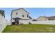 Wide view of the grassy backyard with privacy fence, ideal for relaxation and play at 4917 Spruce Peak Rd, Charlotte, NC 28278