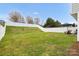 A well-maintained lawn with privacy fence and outdoor patio seating, ideal for entertaining at 4917 Spruce Peak Rd, Charlotte, NC 28278