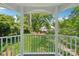 Backyard view from balcony showcasing fence line and greenery at 545 Dilworth Mews Ct, Charlotte, NC 28203
