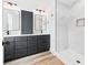 Elegant bathroom showcasing double sinks, modern fixtures, and a stylish walk-in shower at 600 Legrand St, Shelby, NC 28150
