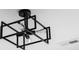 Geometric, black flush mount ceiling light fixture with vintage style exposed bulbs at 600 Legrand St, Shelby, NC 28150