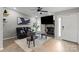 Stylish living room with fireplace, modern decor, and ample natural light, creating a welcoming atmosphere at 8220 Terra Linda Ln, Charlotte, NC 28215