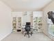 Bright and spacious office with custom built-ins for storage and organization at 9895 Travertine Trl, Davidson, NC 28036