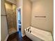 Bathroom features a soaking tub and custom walk-in shower at 1021 Mccollum Oaks Ln, Monroe, NC 28110