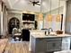 Modern kitchen featuring granite countertops, stainless steel appliances, and stylish pendant lighting at 1021 Mccollum Oaks Ln, Monroe, NC 28110