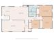 This floor plan showcases a spacious layout with a primary bedroom, two baths, and a large living room at 1115 Kelly Rd, Mount Holly, NC 28120