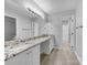 Bathroom featuring updated double vanity and modern lighting at 1125 Twin Lakes Rd, Rock Hill, SC 29732