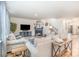 Comfortable living room features a fireplace, TV, and neutral-toned furniture at 129 Doncaster Dr, Mooresville, NC 28115
