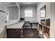 Functional home office with granite countertop desk space and natural light at 13240 Carolina Wren Ct, Charlotte, NC 28278