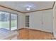 Bright dining area with hardwood floors, sliding glass doors to backyard, and white walls at 1630 26Th Ne St, Hickory, NC 28601
