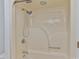 Shower stall with accessible grab bar and handheld shower fixture at 1630 26Th Ne St, Hickory, NC 28601