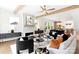 Cozy living room with fireplace, hardwood floors and contemporary furnishings at 1922 Hamorton Pl, Charlotte, NC 28205