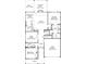 Detailed floor plan showcasing a spacious layout with a modern kitchen and primary bedroom at 2033 Mantle Ridge Dr, Indian Trail, NC 28079