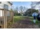 Large grassy backyard with a shed and mature trees, ready for outdoor enjoyment at 214 Harrel St, Salisbury, NC 28144