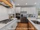 Spacious kitchen with modern appliances, a gas cooktop, and white cabinets offering ample storage at 276 Gilead Rd, Huntersville, NC 28078