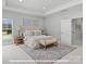 Serene main bedroom with tray ceiling, neutral color palette, and plush carpeting at 276 Gilead Rd, Huntersville, NC 28078