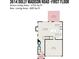 First floor plan showcases the layout of the kitchen, living room, dining area, and patio at 3614 Dolly Madison Rd, Charlotte, NC 28208