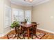 Inviting dining area featuring a wooden table, ample natural light, and a cozy atmosphere for gatherings at 3816 Sonoma Way, Monroe, NC 28110