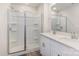 The bathroom features a double sink vanity and a glass shower at 3870 County Down Ave, Kannapolis, NC 28081
