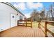 Back deck featuring wooden railing at 405 Briarwood Ct, Mount Holly, NC 28120