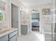 Ensuite bathroom featuring a soaking tub, stand up shower and vanity at 6210 Skyline Dr, Charlotte, NC 28269