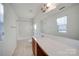 Well-maintained bathroom with a large vanity, and shower/tub combo at 746 Elders Story Rd, Fort Mill, SC 29708
