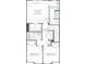 A floor plan of the primary suite, bedrooms, baths, and laundry room at 8026 Cedarsmith Ct, Charlotte, NC 28217